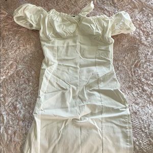 Off the shoulder mini dress white